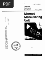 Manned Maneuvering Unit Design and Performance Specification