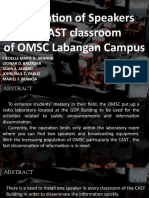 Installation of Speakers To CAST Classroom of OMSC Labangan Campus