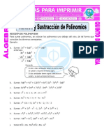 Adicion y Sustraccion de Polinomios para Quinto de Primaria