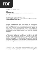 Carta para Promedico, Donaldo Solano de Alba.