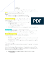 Chapter 2 Note Audit From The Book. Learning Object 1 Define The Various Types of Fraud That Affect Organization