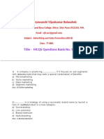 PDF MCQS Question Bank No.5 For TY BBA Subject - Adv. & Sales Promotion