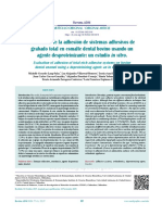 Evaluación de La Adhesión de Sistemas Adhesivos de Grabado Total en Esmalte Dental Bovino Usando Un Agente Desproteinizante: Un Estudio