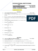 Srigayatri Educational Institutions: Half Yearly Exam