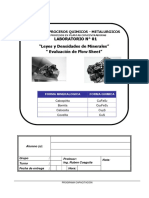 Taller 2019 - Composición Porcentual Mineralogica