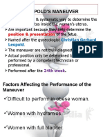 Leopold'S Maneuver: Position & Presentation