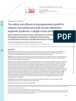 The Safety and Efficacy of Mycophenolate Mofetil in Children and Adolescents With Steroid-Dependent Nephrotic Syndrome: A Single-Centre Study