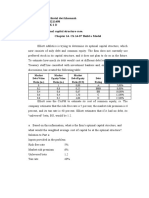 Nama: Farihatul Dwi Khasanah NIM 5180211498 Kelas: MK 2 D Melengkapi Optimal Capital Structure Case. Chapter 14. CH 14-07 Build A Model