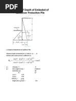 Analysis of Depth of Embeded of Canitlever Protection Pile