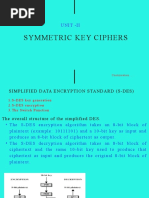 Symmetric Key Ciphers