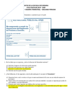 Examen Trimestral Español 3 - 2do Periodo