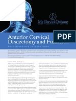 Anterior Cervical Discectomy and Fusion: (ACDF)