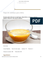 Sopa de Calabaza, Receta Fácil y Rápida