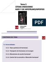 Tema 5.1 - Generalidades Endocrino y Eje Hipotalamo Hipofisis