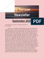 September 2020 Newsletter