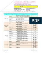 Nesamony Memorial Christian College: Interview / Counselling Schedule For Admission To Ug Courses 2020-2021