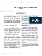 The Research of Reliability and Validity On Computer Courses Network Test System