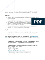 Conservation of Mass: Key Points