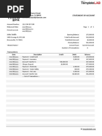 Bank Statement Template 