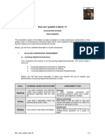 How Am I Graded in Basic 1?: I. In-Class Continuous Assessment A. Learning Objectives/outcomes