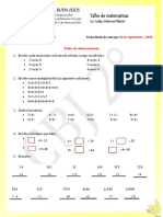 Taller de Afianzamiento de La Multiplicación. 21 de Septiembre