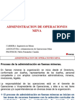 4° Clase Administracion de Operaciones Mina Clases