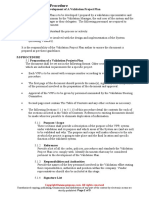 VAL 125 Guideline For The Development of A Validation Project Plan Sample PDF