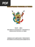 Reglamento de Organizacion de Funciones - Rof 2013 PDF