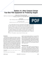 Experimental Studies of A New Compact Design Four-Bed PSA Equipment For Producing Oxygen