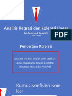 Analisis Regresi & Korelasi Linier