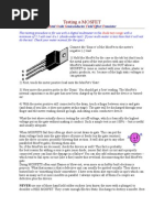 Testing A Mosfet