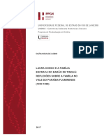 Laura Congo e A Família Escrava Do Barão de Tinguá. Reflexões Sobre A Família No Vale Do Paraíba Fluminense (1830-1888) PDF