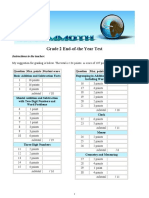 Grade 2 End-Of-The Year Test: Instructions To The Teacher