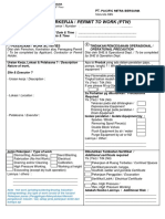 Izin Berkerja / Permit To Work (PTW) : I II III 2a