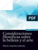 Labrada, María Antonia, Consideraciones Filosóficas Sobre La Belleza y El Arte, EUNSA 2017