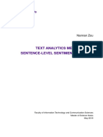 Text Analytics Methods For Sentence-Level Sentiment Analysis