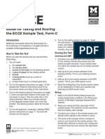 Guide For Taking and Scoring The ECCE Sample Test, Form C