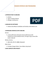 Arduino Hardware Interface and Programing