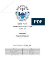 Term Paper: Subject: Economic Condition Analysis Section - 05