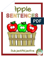 Apple Sentences Subject Adjective Free