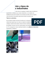 Clasificación y Tipos de Adhesivos Industriales