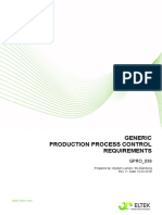 Generic Production Process Control Requirements: GPRO - 039