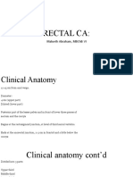 Rectal Ca:: Malueth Abraham, MBCHB Vi