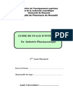 Annexe 88guide Du Stage en Industrie Pharmaceutique