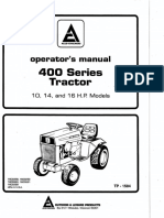 Allis Chalmers 400-Series Tractor (10, 14 and 16 H.P Models) Operators Manual