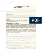 Agentes Que Intervienen en El Mercado de Valores