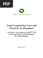 Land Acquisition Law and Practice in Myanmar