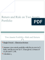 Return and Risk On Two Assets Portfolio