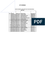 Vit Chennai: List of Migrated Students Along With Fee To Be Paid Details (2019-20)