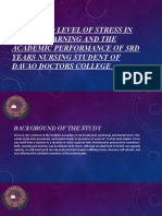 Perceived Level of Stress in Online Learning and The Academic Performance of 3Rd Years Nursing Student of Davao Doctors College